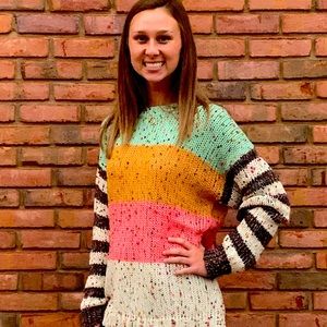Super Cute Multi print Sweater!!